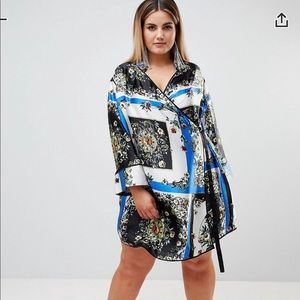 Brand New - ASOS print wrap dress
